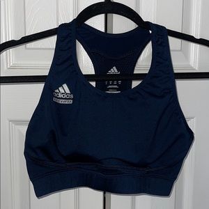 Navy blue adidas sports bra